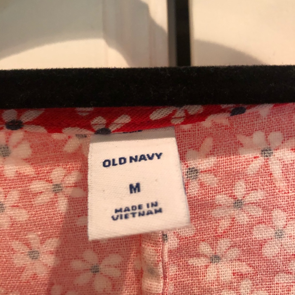 Old Navy Red Floral Wrap Dress - Picture 5 of 7